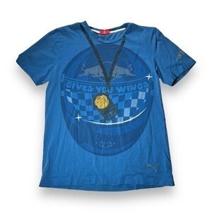 Puma Red Bull Blue Graphic Tshirt Size Small - "Dorian"